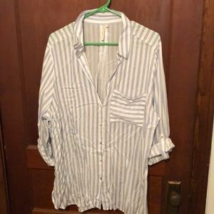 Plus size button up blouse!